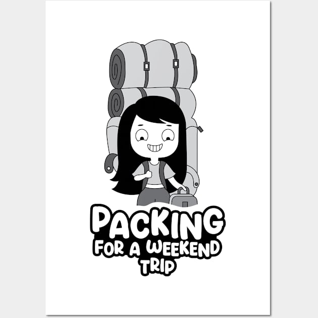 Packing for a weekend trip Wall Art by Anjali_Comics